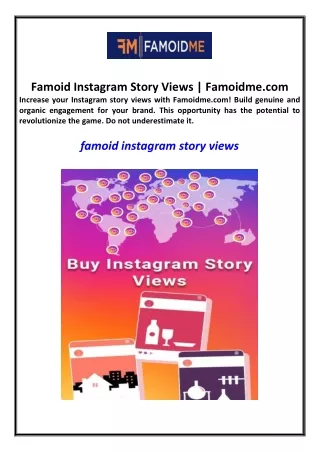 Famoid Instagram Story Views | Famoidme.com