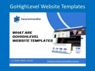 What are GoHighLevel website templates? | GoHighLevel (GHL) website templates