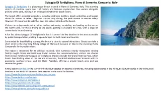 Spiaggia Di Tordigliano, Italy | Campania, Piano di Sorrento