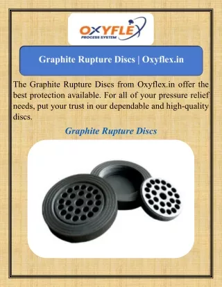 Graphite Rupture Discs   Oxyflex.in