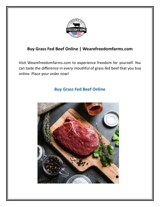 Buy Grass Fed Beef Online  Wearefreedomfarms