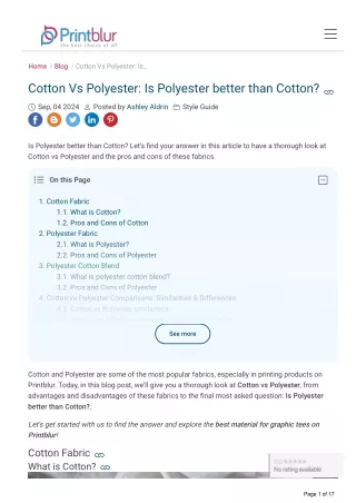 Cotton vs Polyester: Which Fabric is Better for You?