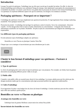 Choisir le bon format d'emballage pour vos spiritueux