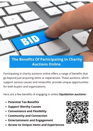 The Benefits Of Participating In Charity Auctions Online