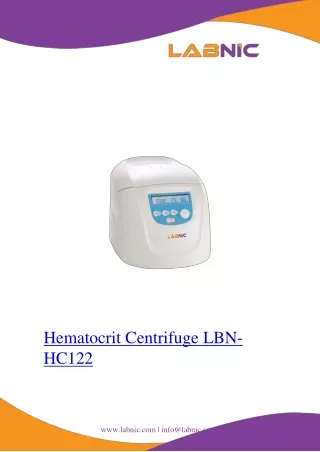 Hematocrit-Centrifuge-LBN-HC122