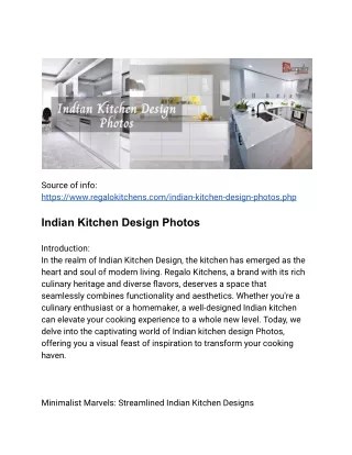 Indian Kitchen Design Photos