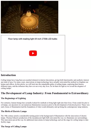 Let There be Light: Introducing the Elegance of Ceiling Lamps
