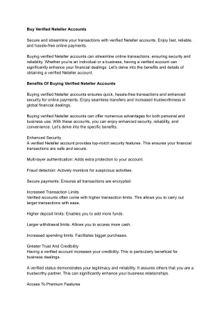 Buy Verified Neteller Accounts