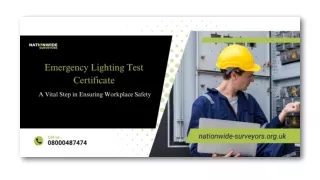 Emergency Lighting Test Certificate A Vital Step in Ensuring Workplace Safey