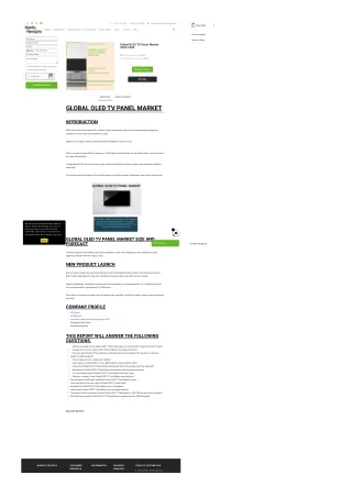 Oled Tv Panel Market trends