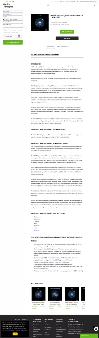 5g Nr Light Modem Rf Market