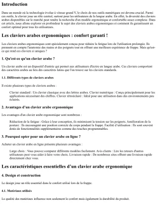 Les claviers arabes ergonomiques : confort garanti !