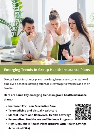 Emerging Trends In Group Health Insurance Plans