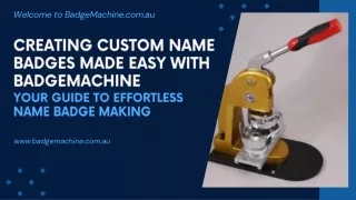 Creating Custom Name Badges Made Easy with BadgeMachine