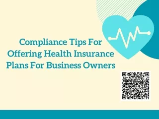 Compliance Tips For Offering Health Insurance Plans For Business Owners