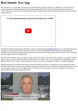 Best Inmate Text App