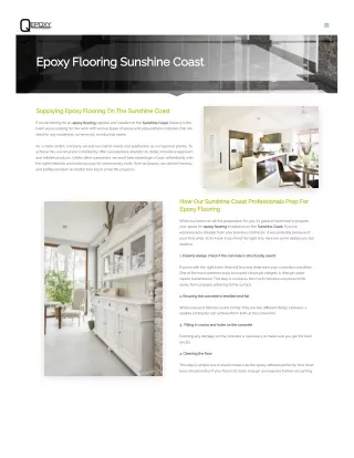 Epoxy Flooring Sunshine Coast