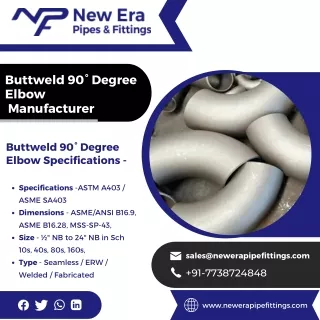 Buttweld Fitting I Pipe Fitting I Valves I New Era Pipe Fittings