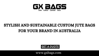 Stylish and Sustainable Custom Jute Bags for Your Brand in Australia