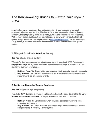The Best Jewellery Brands to Elevate Your Style in 2024