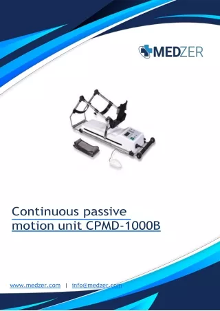 Continuous passive motion-unit CPMD-1000B