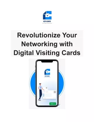 Revolutionize Your Networking with Digital Visiting Cards