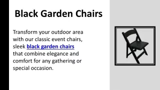 Black Garden Chairs