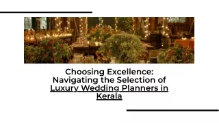 Luxury Wedding Planners in Kerala: Redefining Elegance