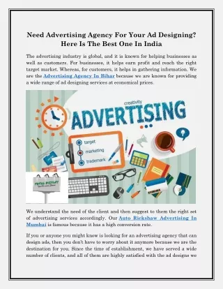 Advertising Agency in Bihar