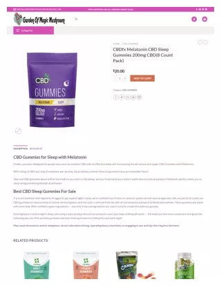 CBDfx Melatonin CBD Sleep Gummies 200mg CBD - gardenofmagicmushroom.com