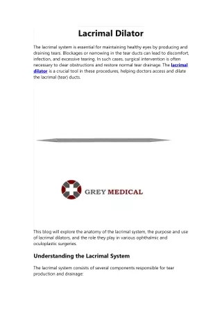 Lacrimal Dilator