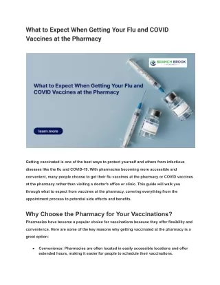 What to Expect When Getting Your Flu and COVID Vaccines at the Pharmacy