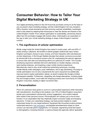 Consumer Behavior_ How to Tailor Your Digital Marketing Strategy in UK (1)