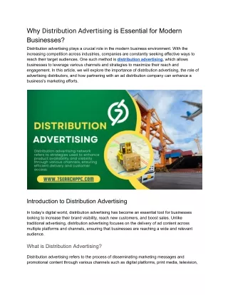 Why Distribution Advertising is Essential for Modern Businesses