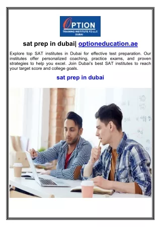 sat prep in dubai optioneducation.ae