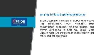 sat prep in dubai optioneducation.ae