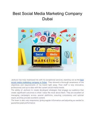 Best Social Media Marketing Company Dubai