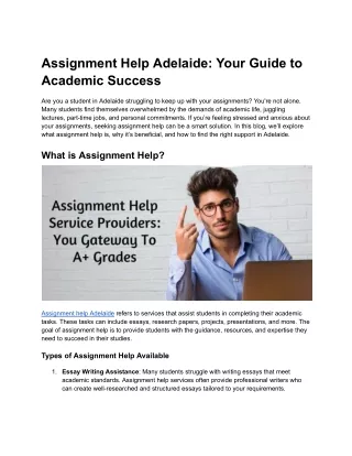 Assignment Help Adelaide_ Your Guide to Academic Success