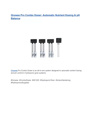 Growee Pro Combo Doser_ Automatic Nutrient Dosing & pH Balance