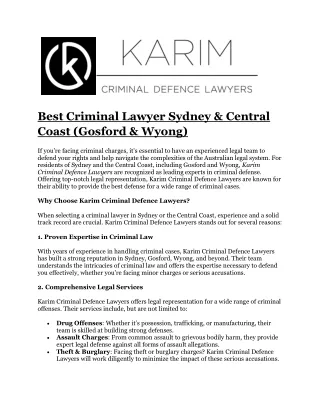 defence lawyer gosford