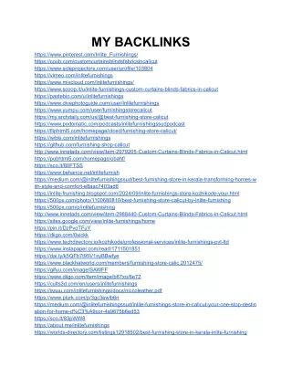 MY BACKLINKS