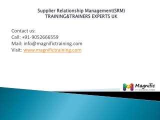 Supplier Relationship Management(SRM)training