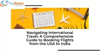 Book International Flights from USA to India – Tripbeam.com