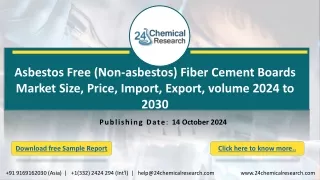 Asbestos Free (Non-asbestos) Fiber Cement Boards Market Size, Price, Import, Export, volume 2024 to 2030