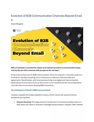 Evolution of B2B Communication Channels Beyond Email