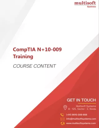 CompTIA Network  N10-009 Training Certification