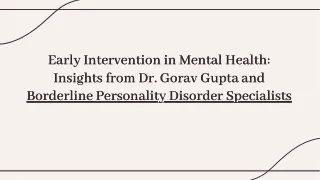 Managing Depression: Dr. Gorav Gupta’s Approach to Mental Health Treatment