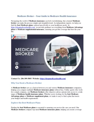 Medicare Broker