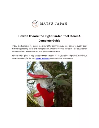How to Choose the Right Garden Tool Store A Complete Guide