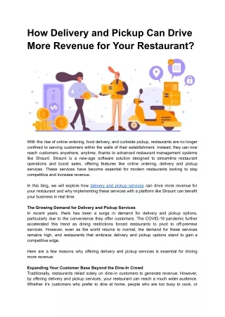 How Delivery and Pickup Can Drive More Revenue for Your Restaurant